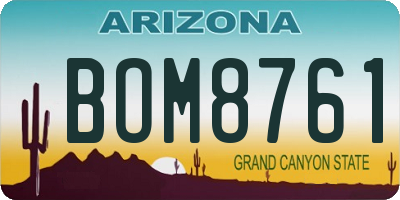 AZ license plate BOM8761