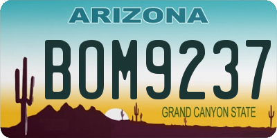 AZ license plate BOM9237