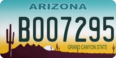 AZ license plate BOO7295