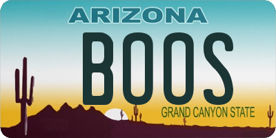 AZ license plate BOOS