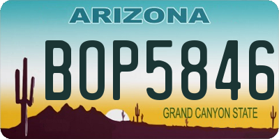 AZ license plate BOP5846