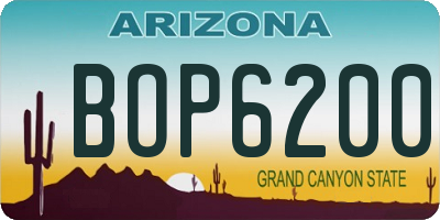 AZ license plate BOP6200