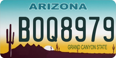 AZ license plate BOQ8979