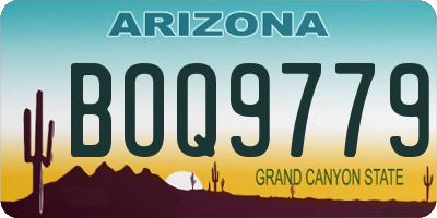 AZ license plate BOQ9779