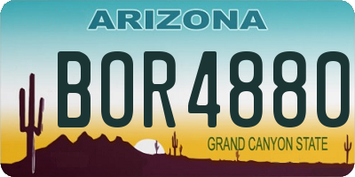 AZ license plate BOR4880