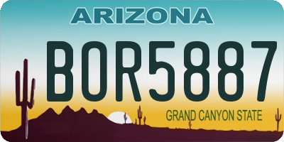 AZ license plate BOR5887