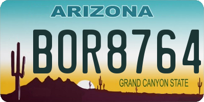AZ license plate BOR8764