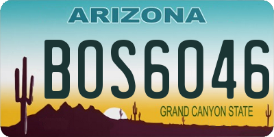 AZ license plate BOS6046