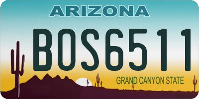 AZ license plate BOS6511