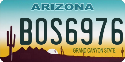 AZ license plate BOS6976