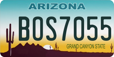 AZ license plate BOS7055