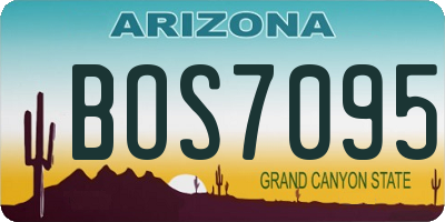AZ license plate BOS7095