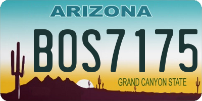 AZ license plate BOS7175