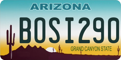 AZ license plate BOSI290