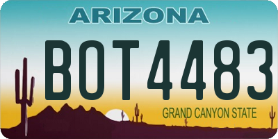 AZ license plate BOT4483