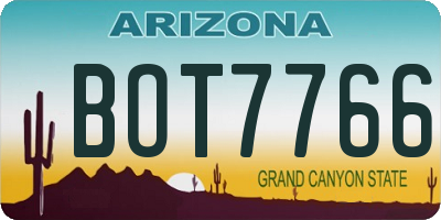 AZ license plate BOT7766