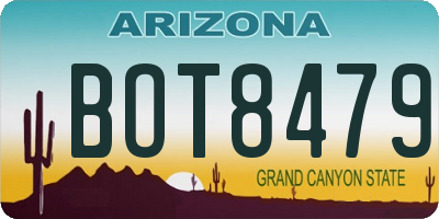 AZ license plate BOT8479