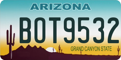 AZ license plate BOT9532