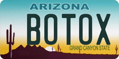 AZ license plate BOTOX