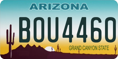AZ license plate BOU4460