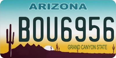 AZ license plate BOU6956