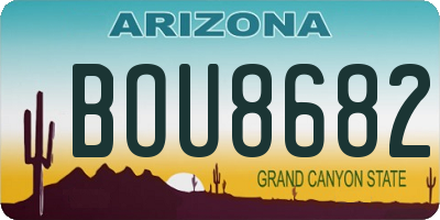 AZ license plate BOU8682