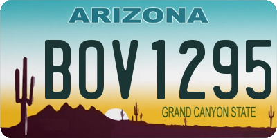 AZ license plate BOV1295