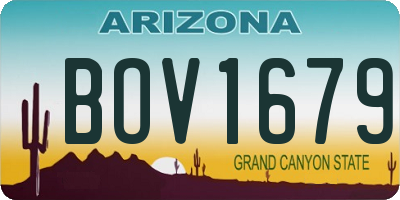AZ license plate BOV1679