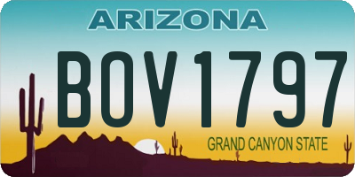 AZ license plate BOV1797