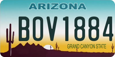 AZ license plate BOV1884