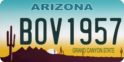 AZ license plate BOV1957