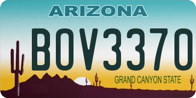 AZ license plate BOV3370