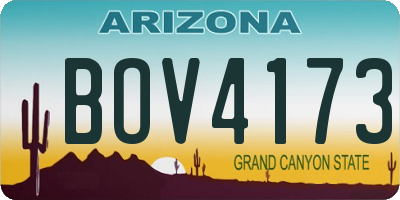 AZ license plate BOV4173
