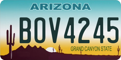 AZ license plate BOV4245