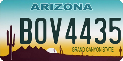 AZ license plate BOV4435