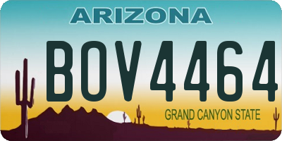 AZ license plate BOV4464