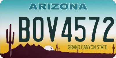 AZ license plate BOV4572