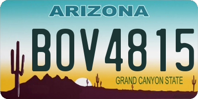 AZ license plate BOV4815
