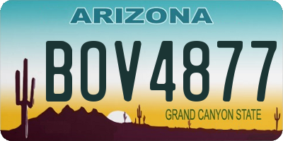 AZ license plate BOV4877