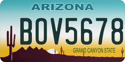 AZ license plate BOV5678