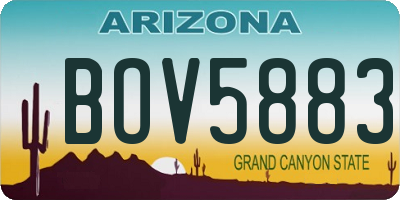 AZ license plate BOV5883