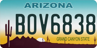 AZ license plate BOV6838