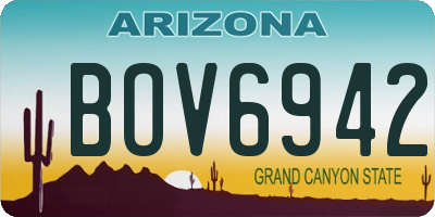 AZ license plate BOV6942