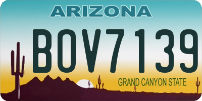 AZ license plate BOV7139