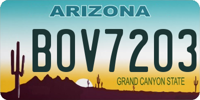 AZ license plate BOV7203