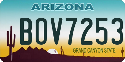 AZ license plate BOV7253