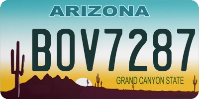 AZ license plate BOV7287