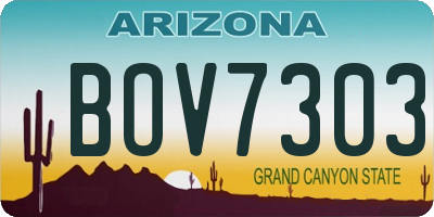 AZ license plate BOV7303