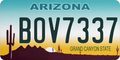 AZ license plate BOV7337