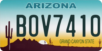 AZ license plate BOV7410